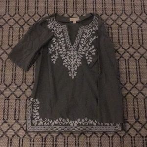 Micheal Kors green long sleeve shirt